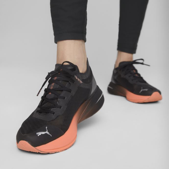 Puma Canada Noir-carnation Rose-asphalte Deviate Nitro Elite Carbone Chaussures De Course Pour Femme
