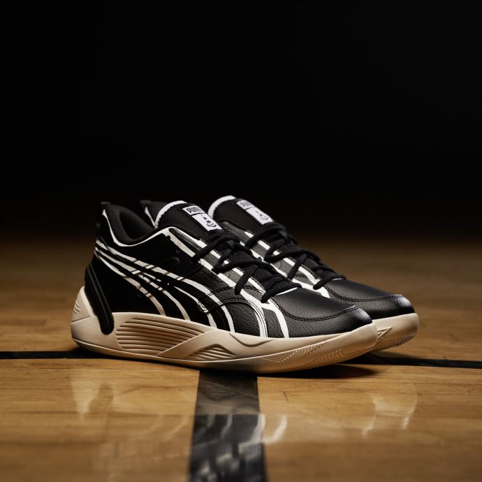 Chaussures De Basketball Puma Canada X Joshua Vides Trc Blaze Court Noir Blanc
