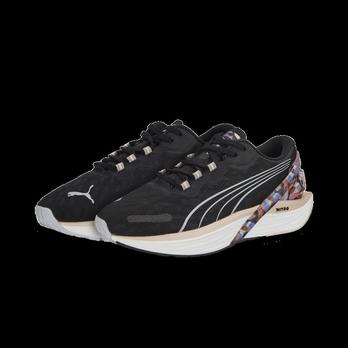 Puma Canada X Maggie Stephenson Run Xx Nitro Femmes Chaussures De Course Noir-nuage Rose-arctic Ice
