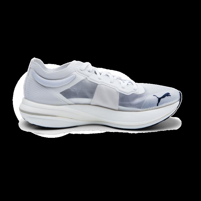 Puma Canada X Tracksmith Deviate Nitro Elite Racer Chaussures De Course Femmes Blanc-peacoat-nimbus Cloud
