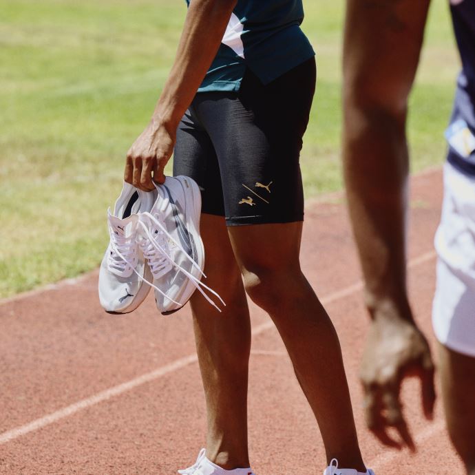 Puma Canada X Tracksmith Deviate Nitro Elite Racer Chaussures De Course Femmes Blanc-peacoat-nimbus Cloud
