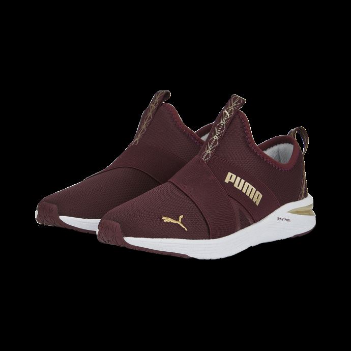 Puma Canada Prowl Slip Deco Glam Chaussures D'entraînement Pour Femmes Aubergine-team Or