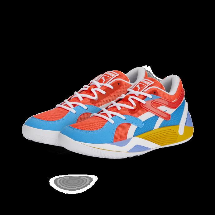 Trc Blaze Court Pop Art Chaussures De Basket Puma Canada Firey Coral-elektro Violet