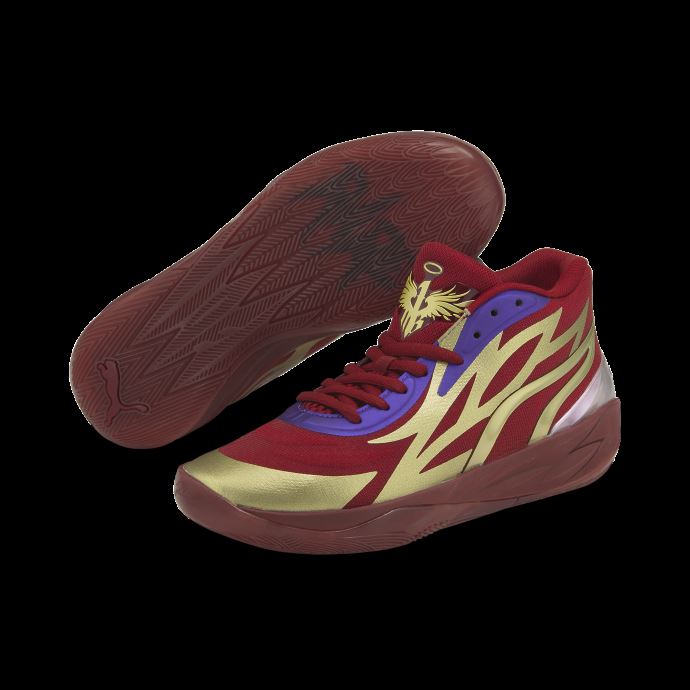 Chaussures De Basketball Mb.02 Phoenix Rouge Intense-métallique Or Puma Canada