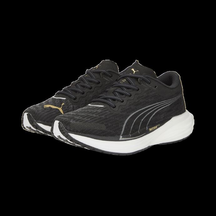 Puma Canada Noir Deviate Nitro 2 Chaussures De Course Larges Femmes
