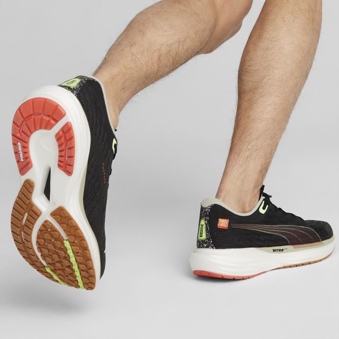 Puma Canada X First Mile Deviate Nitro 2 Chaussures De Course Pour Hommes Black-fizzy Apple-firelight