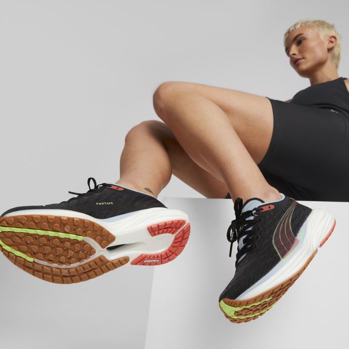 Puma Canada X First Mile Deviate Nitro 2 Chaussures De Course Pour Femmes Black-fizzy Apple-firelight
