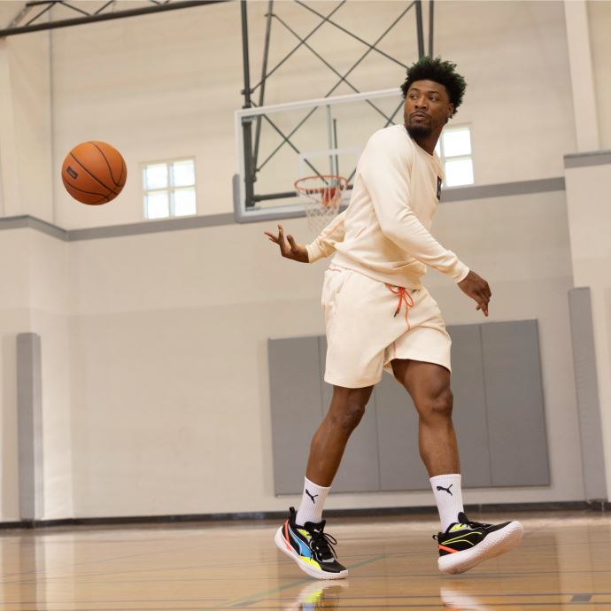 Chaussures De Basketball Puma Canada Playmaker Pro Jet Black-lime Squeeze
