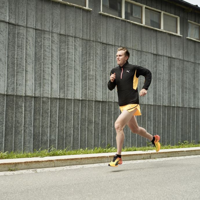 Sun Stream-sunset Glow-black Puma Canada Fast-r Nitro Elite Fireglow Chaussures De Course Hommes
