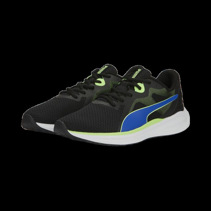 Puma Canada Noir-royal Sapphire-fizzy Lime Twitch Runner Chaussures De Course Fraîches