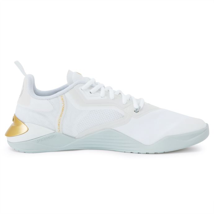Puma Canada Blanc-platine Gris-team Gold Fuse 2.0 X Wit Chaussures D'entraînement
