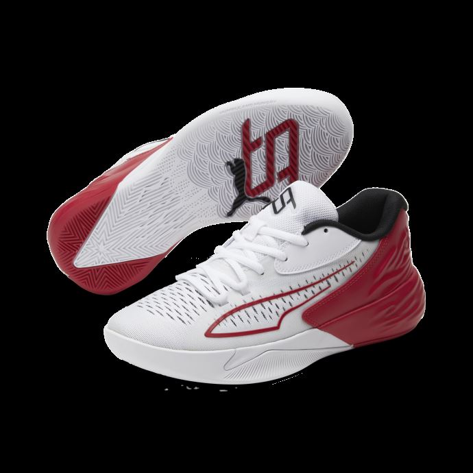 Baskets De Basketball Puma Canada Stewie 1 Team Blanc-tango Rouge Pour Femme