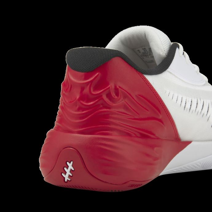Baskets De Basketball Puma Canada Stewie 1 Team Blanc-tango Rouge Pour Femme
