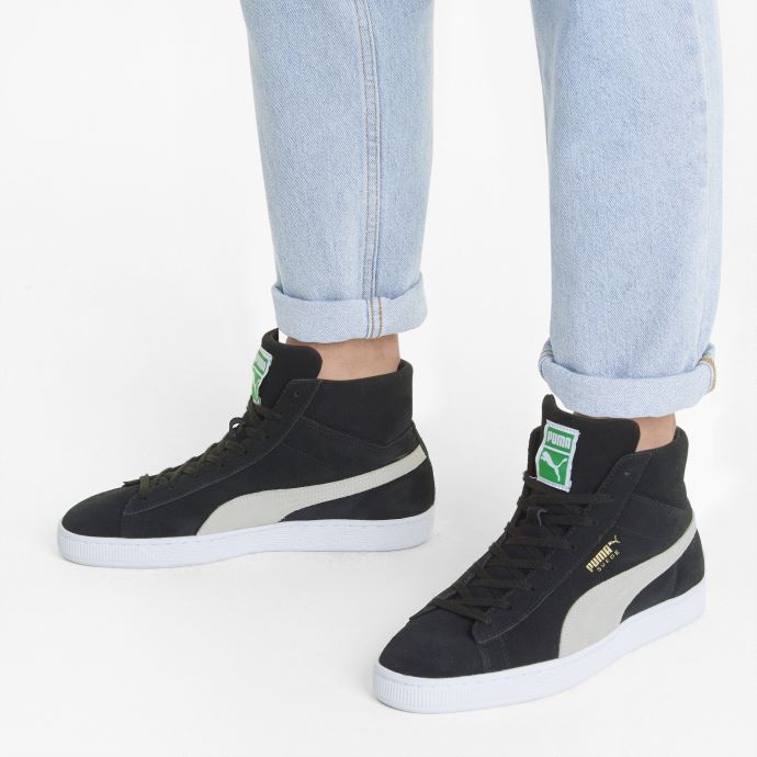Baskets Puma Canada Mid Xxi En Daim Noir-blanc-vert Amazone