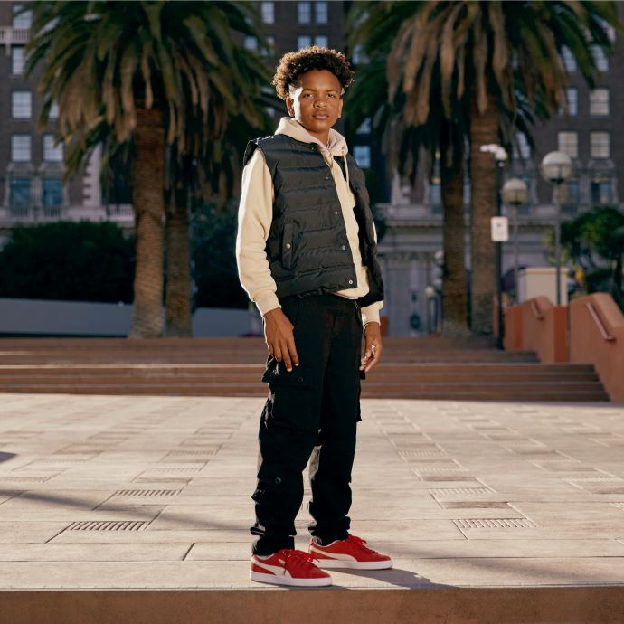 Baskets Classic Xxi En Daim Rouge Et Blanc à Haut Risque Puma Canada
