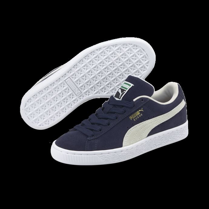 Puma Canada Peacoat-blanc Suède Classic Xxi Baskets Jeunesse