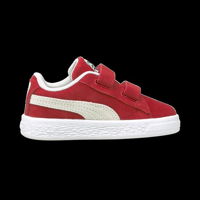Baskets Puma Canada Classic Xxi En Daim Rouge Et Blanc à Haut Risque Pour Bébé
