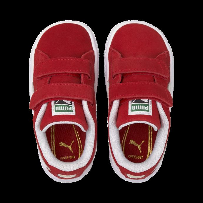 Baskets Bébé Puma Canada Classic Xxi Daim Rouge-blanc à Haut Risque
