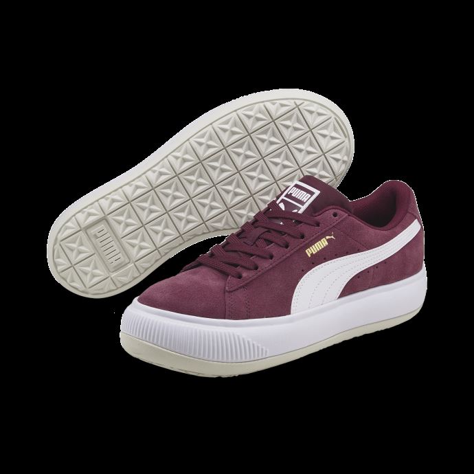 Puma Canada Raisin Vin-blanc-gris Daim Mayu Baskets Pour Femmes