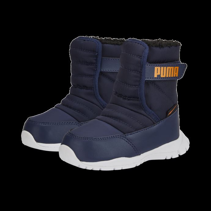 Peacoat-vibrant Orange Bottes D'hiver Nieve Pour Bébés Puma Canada