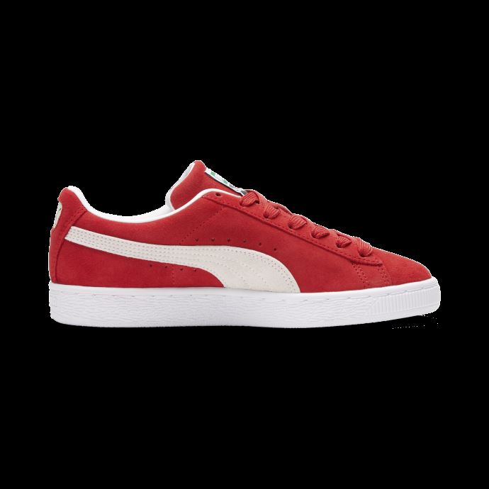 Baskets Puma Canada En Daim Classic Xxi Rouges Et Blanches à Haut Risque Pour Femmes
