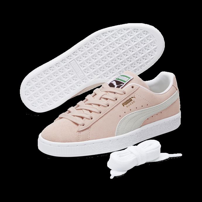 Puma Canada Daim Classic Xxi Baskets Femme Peau De Pêche-blanc