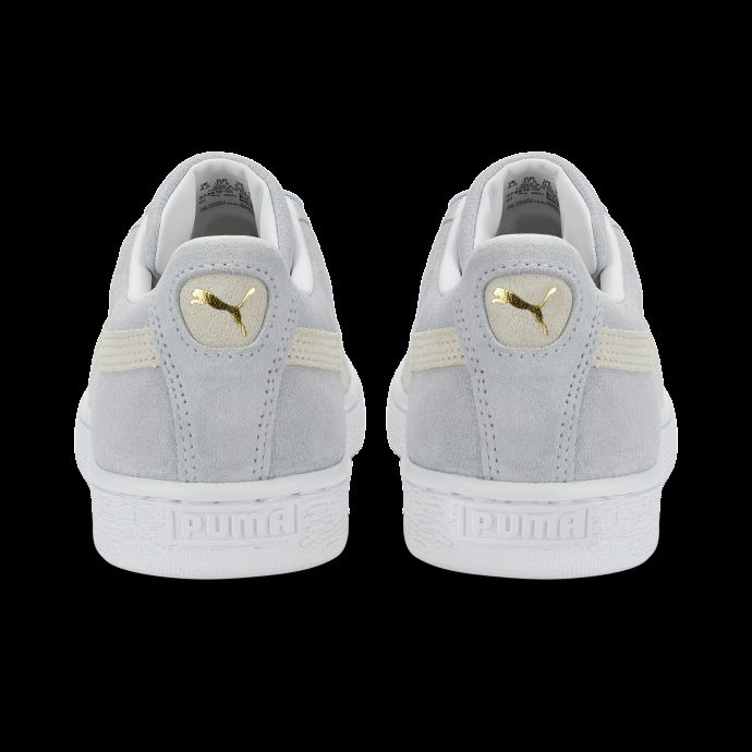 Baskets Puma Canada Classic Xxi En Daim Gris Platine-blanc Immaculé Pour Femmes
