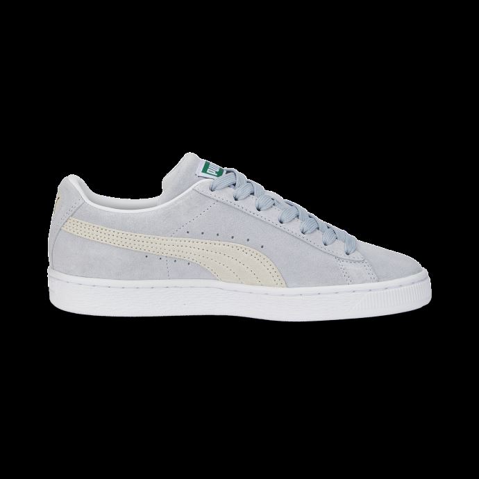 Baskets Puma Canada Classic Xxi En Daim Gris Platine-blanc Immaculé Pour Femmes

