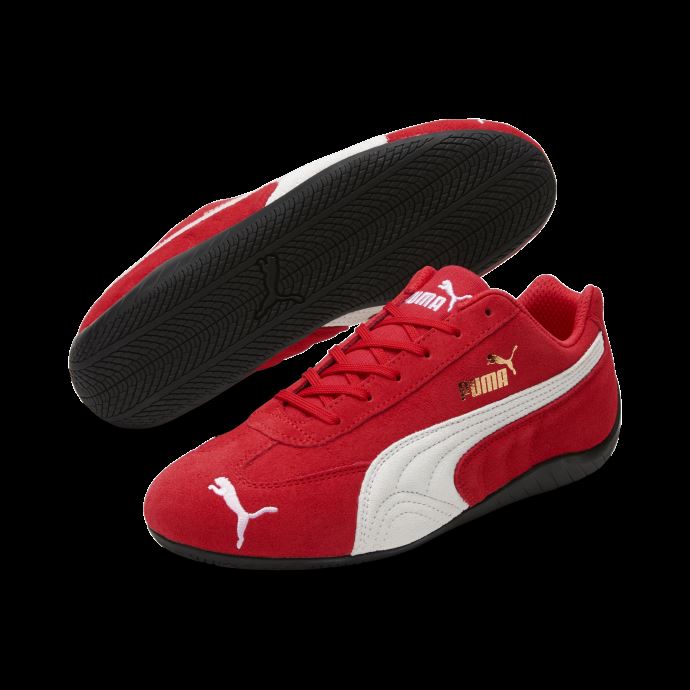 Speedcat Ls Chaussures De Conduite Femme Puma Canada Risque élevé Rouge-blanc