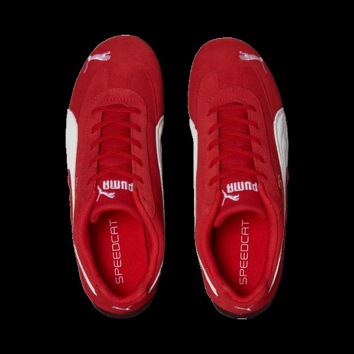Speedcat Ls Chaussures De Conduite Femme Puma Canada Risque élevé Rouge-blanc
