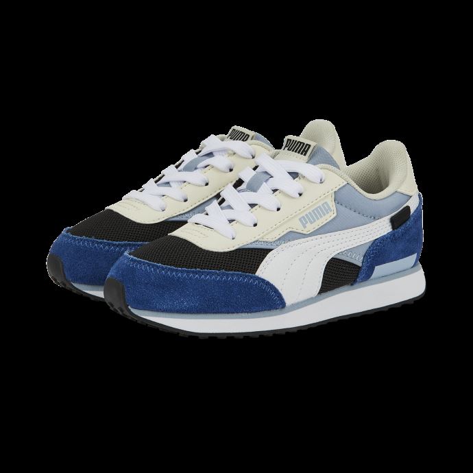 Puma Canada Baskets Pour Enfants Future Rider Splash Bleu Délavé-noir-blanc