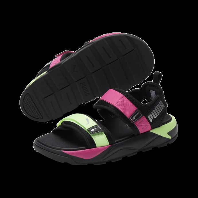 Puma Canada Rs-sandal Gid Sandales Pour Femmes Black-shocking Pink-fizzy Lime