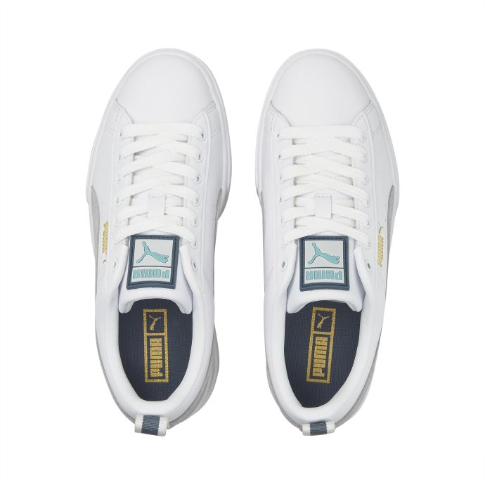 Mayze Baskets Femme Puma Canada Blanc-gris Glacier-team Gold
