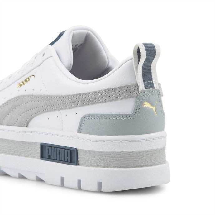 Mayze Baskets Femme Puma Canada Blanc-gris Glacier-team Gold
