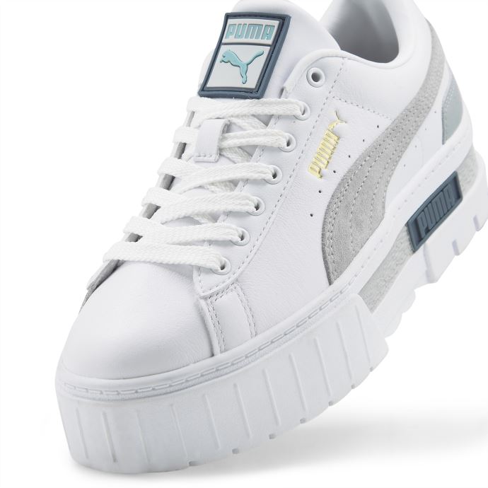 Mayze Baskets Femme Puma Canada Blanc-gris Glacier-team Gold
