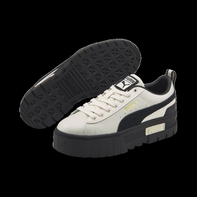 Baskets Mayze Femme Whisper White-Black-Team Gold Puma Canada