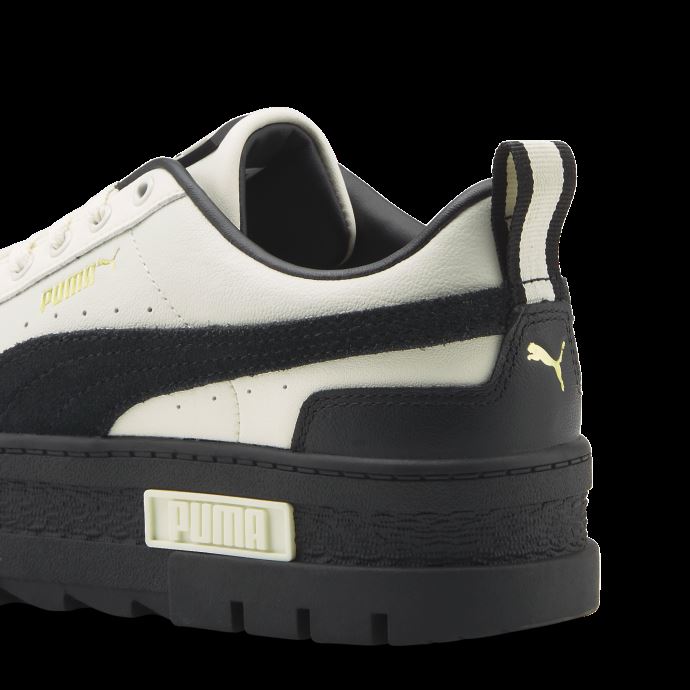 Baskets Mayze Femme Whisper White-Black-Team Gold Puma Canada
