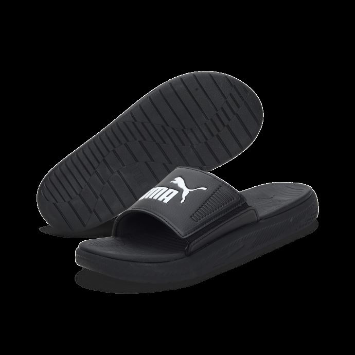 Claquettes Softride Noir-blanc-noir Pour Hommes Puma Canada