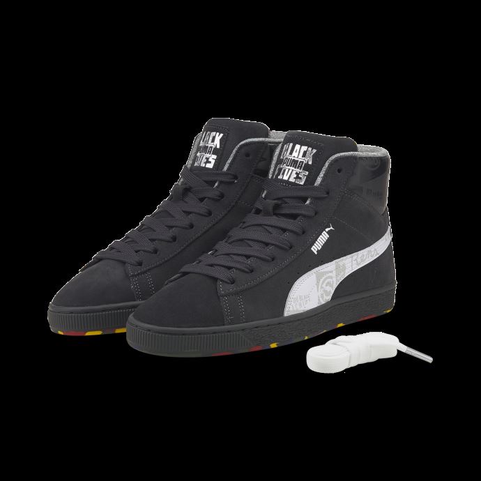 Baskets Homme En Daim Fives Noires Puma Canada Phantom Noir-blanc