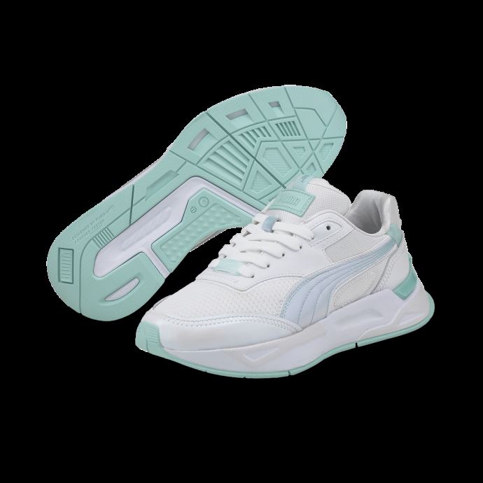 Baskets Femme Mirage Sport Glow Puma Canada Blanc-bleu Coquille D'oeuf