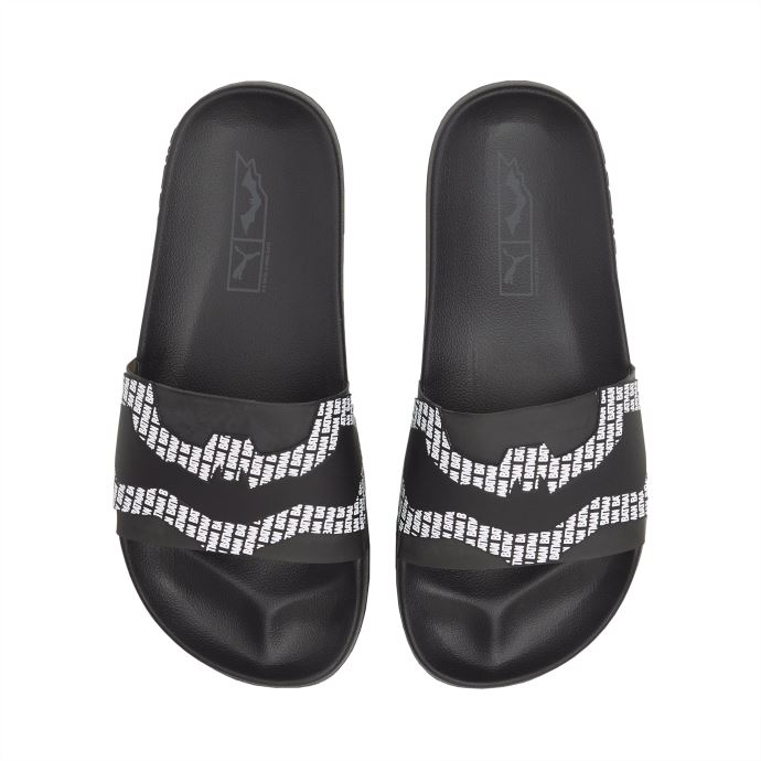 Puma Canada X Batman Leadcat 2.0 Sandales Grands Enfants Black-iron Gate-fiery Red-white
