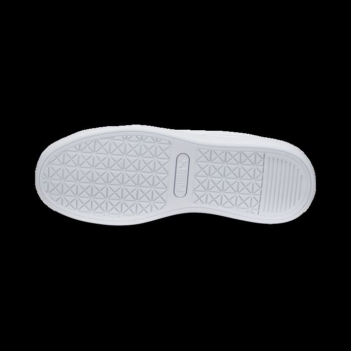 Puma Canada Vikky V3 Baskets En Cuir Pour Femme Blanc-blanc-team Or
