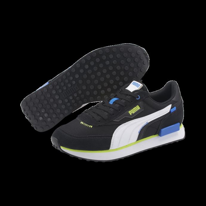 Future Rider Displace Trainers Black-White-Lime Squeeze