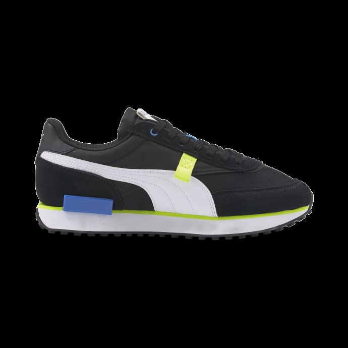 Future Rider Displace Trainers Black-White-Lime Squeeze
