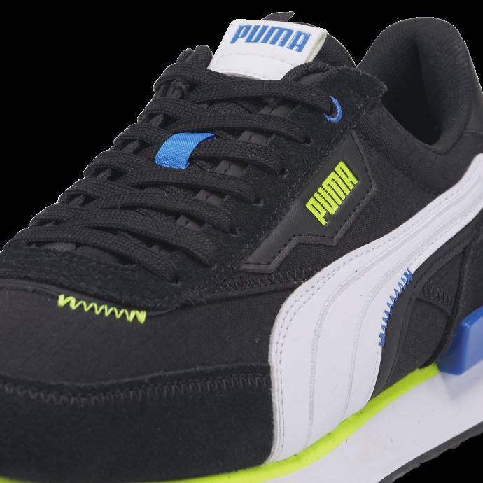 Future Rider Displace Trainers Black-White-Lime Squeeze
