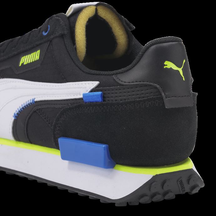 Future Rider Displace Trainers Black-White-Lime Squeeze
