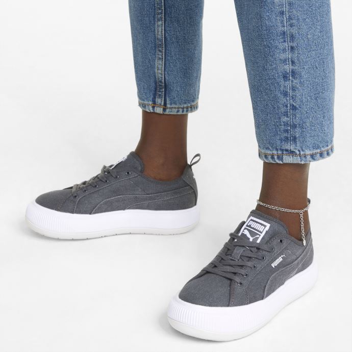 Basket Puma Canada En Daim Mayu En Toile Nimbus Cloud Blanc ébène