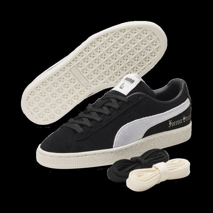 Baskets Puma Canada Pour Toujours Plus Fortes En Daim Noir-whisper Blanc Grands Enfants