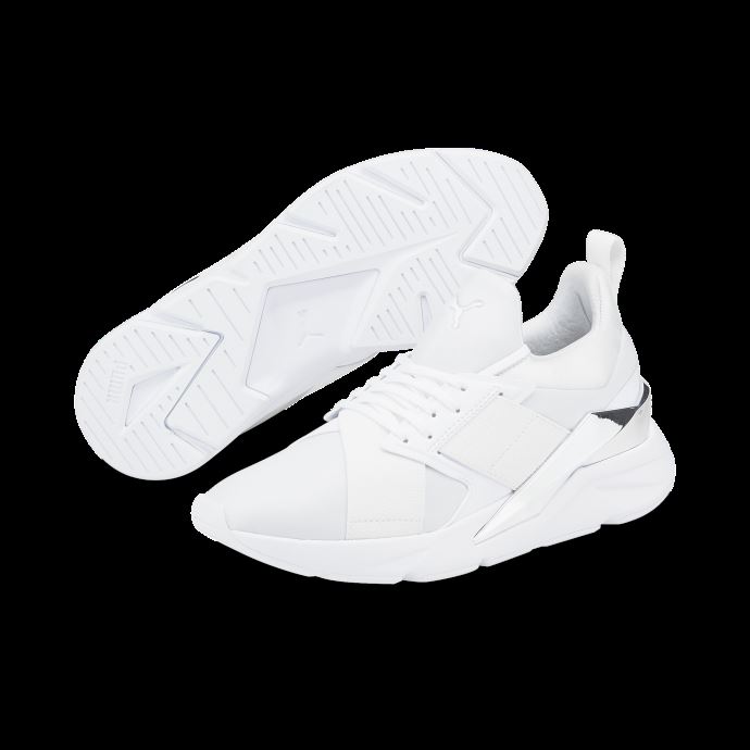 Baskets Femme Puma Canada Muse X5 Metal Blanc-argent