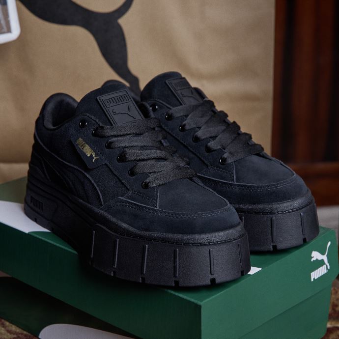 Puma Canada Mayze Stack Daim Baskets Femme Noir
